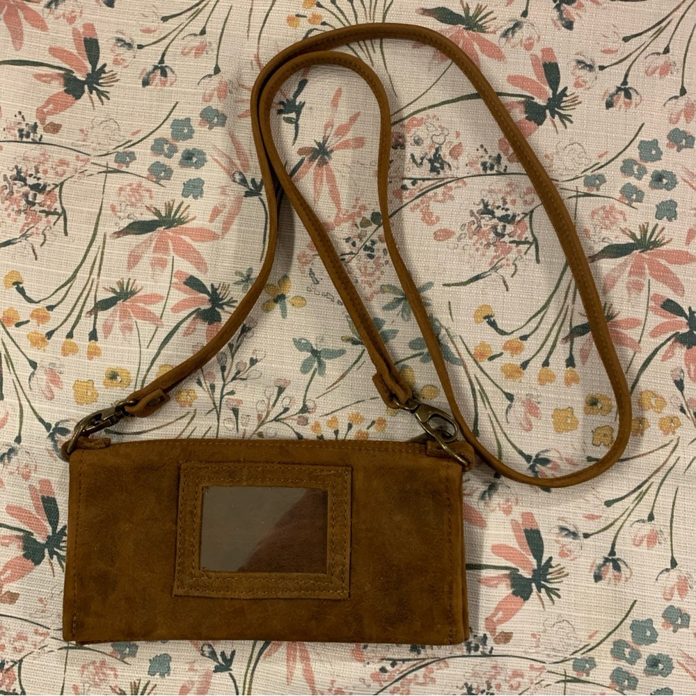 Vose Mountain Fibers Castine Brown clutch Crossbody Bag Hand Made USA